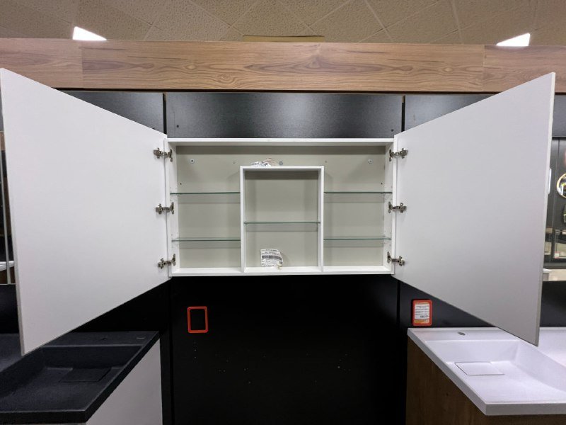 Зеркало шкаф для ванной 120 см 3