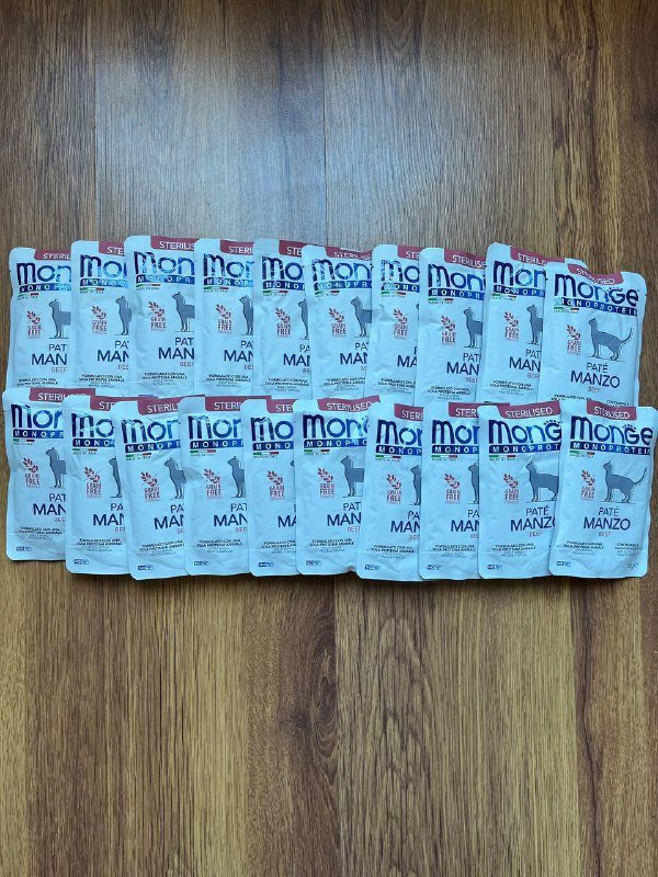 Monge Monoprotein Sterilised Cat Paté Beef 20 паучей