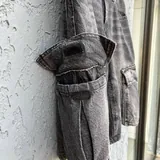 Черные джинсовые шорты Bershka 3