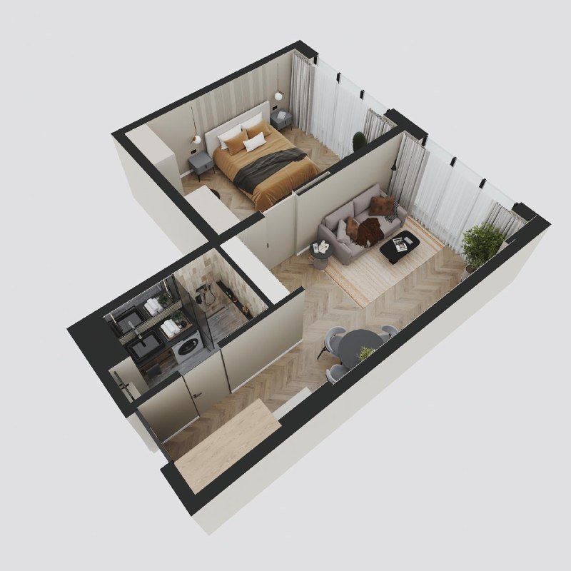 Квартира 1+1 Queen’s Residence с ремонтом и мебелью 9