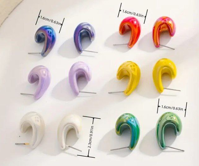 Серьги комплект из 6 пар, 3 пары 4