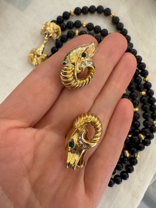 Винтажный комплект ожерелье, браслет, клипсы KJL for Avon 3