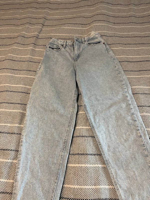 Джинсы момы голубые, синие высокая талия 3