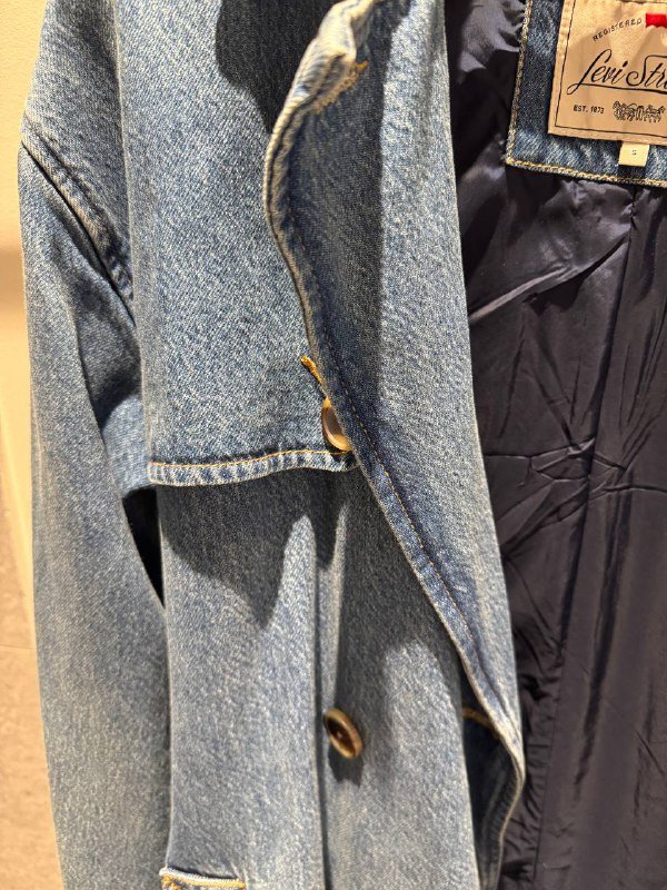 Джинсовый плащ тренч LEVIS размер S 3