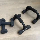 Упоры для отжиманий, гантели, полка, стойка, куртка, пальто, клавиатура 1