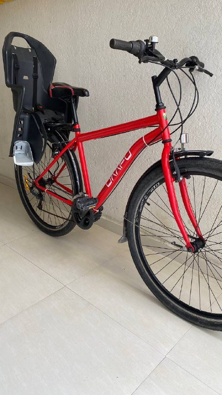 Городской велосипед с детским креслом 2