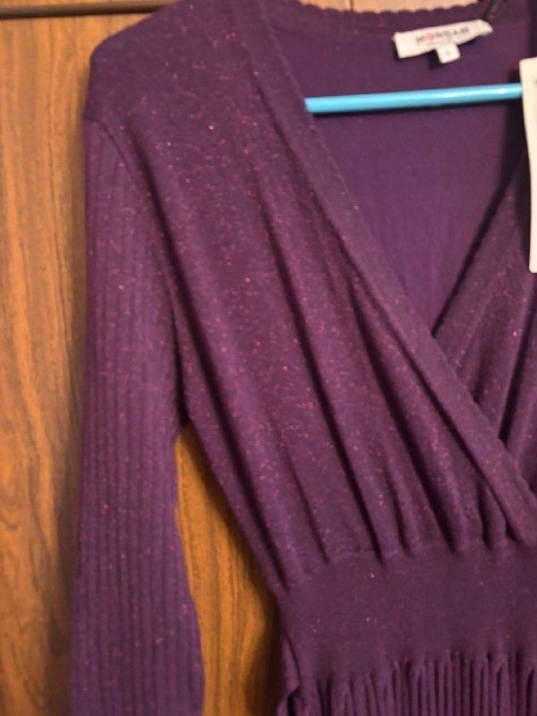 Платье женское вязаное фиолетовое 2