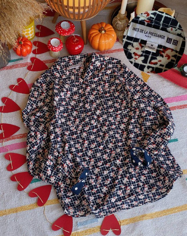 Рубашка Uniqlo x Ines del la Fresagn женская М