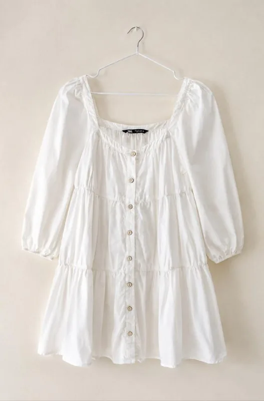 Белое платье ZARA мини 1
