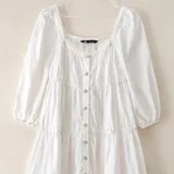 Белое платье ZARA мини 1