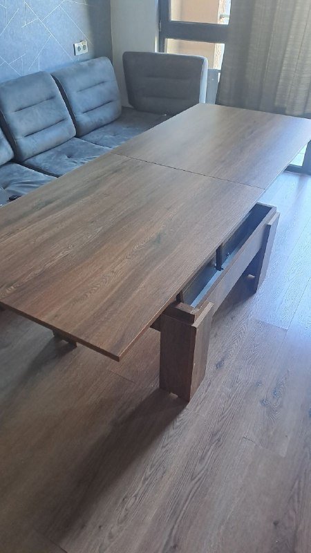 Стол, два дивана, пуф, кровать с матрасом, комод-бар