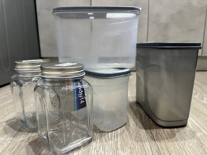 Баночки и контейнеры для круп 600мл, 1250мл, 2000мл