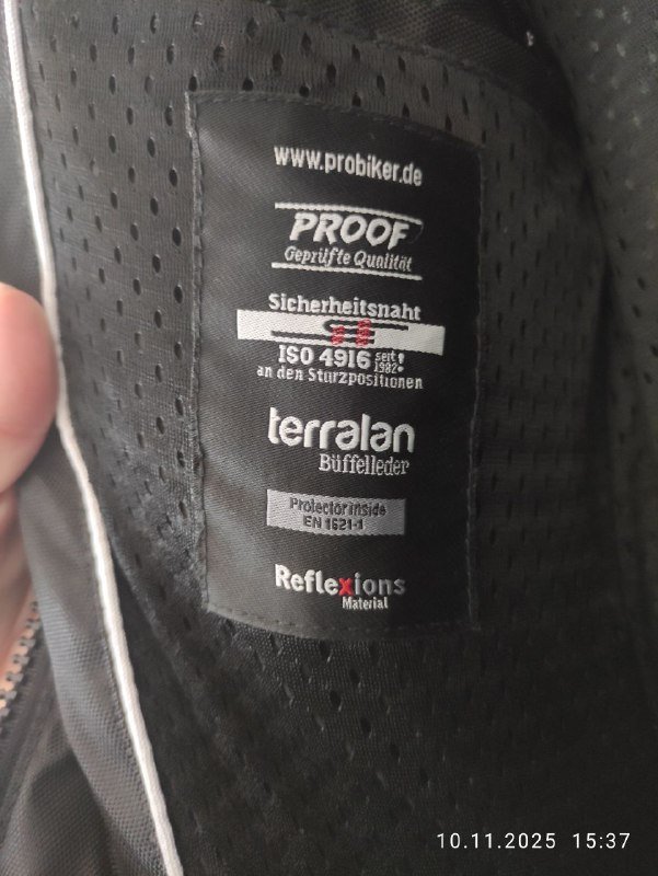 Немецкий кожаный мотокомбинезон Probiker PRX-11, размер 50 2