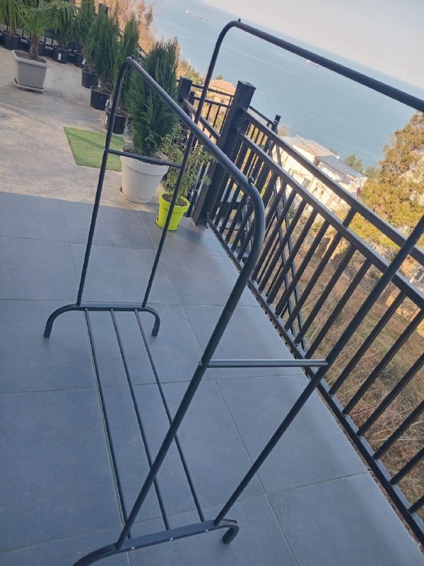 Столик приставной белый/чёрный