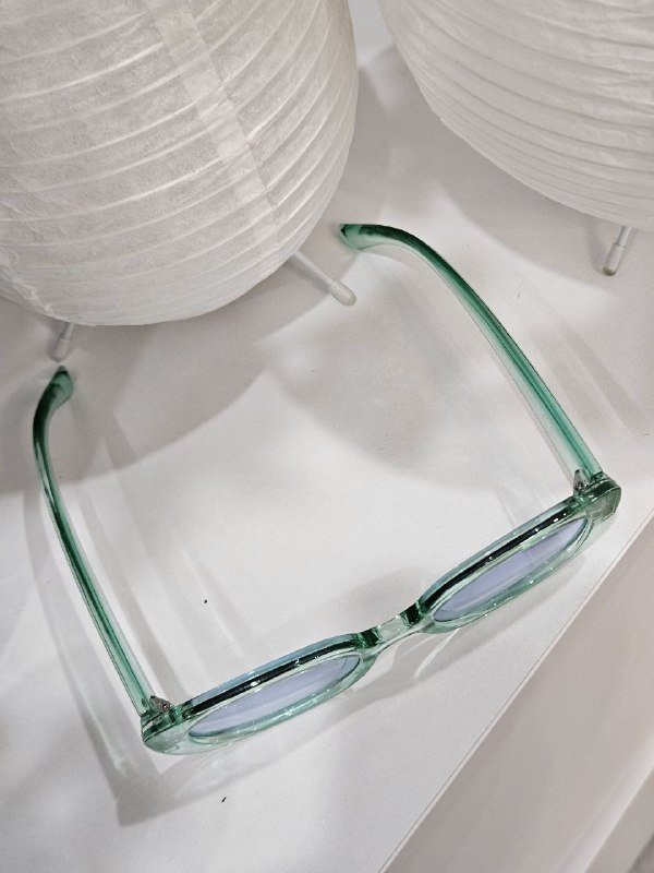 Женские очки в леденцовой оправе голубые стекла 2