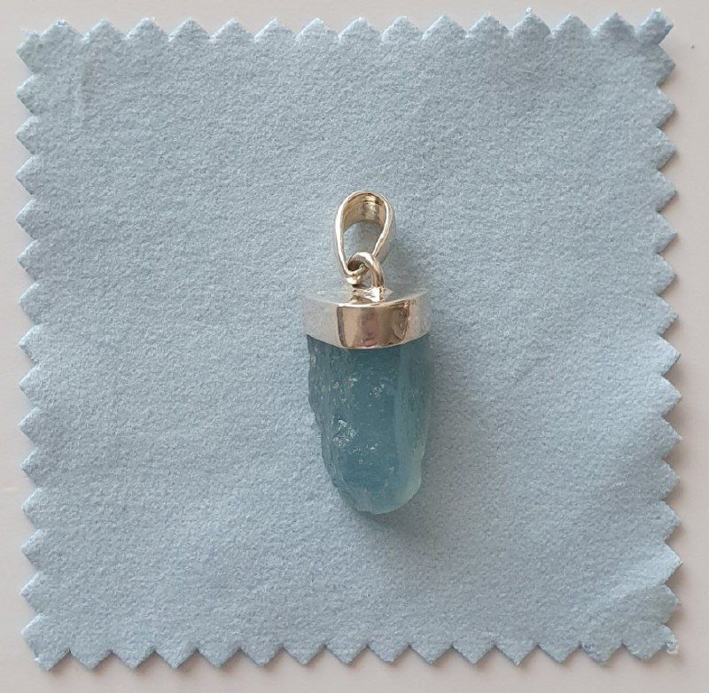 Подвеска натуральный аквамарин