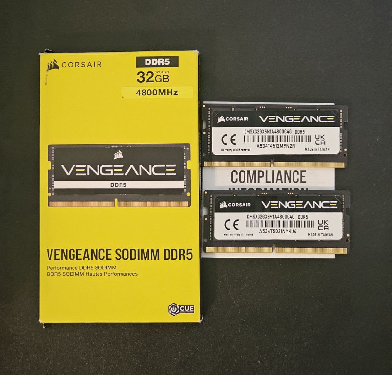 Ноутбук LENOVO ThinkPad L15 i5 8GB 256GB, Оперативная память VENGEANCE DDR5 64GB 5