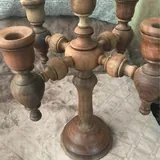 Антикварные подсвечники из орехового дерева 2