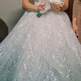 Свадебное платье, фата, диадема 2