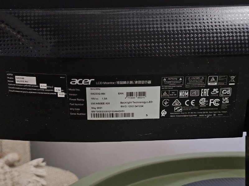 Монитор Asus 21.5 дюйма