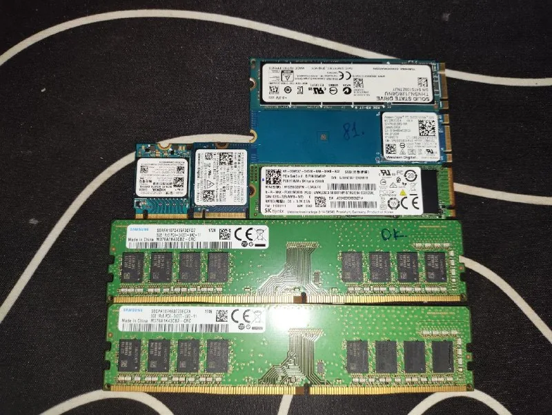 SSD M.2 NVMe 256GB, SSD M.2 NVMe 128GB, оперативная память 16GB DDR4