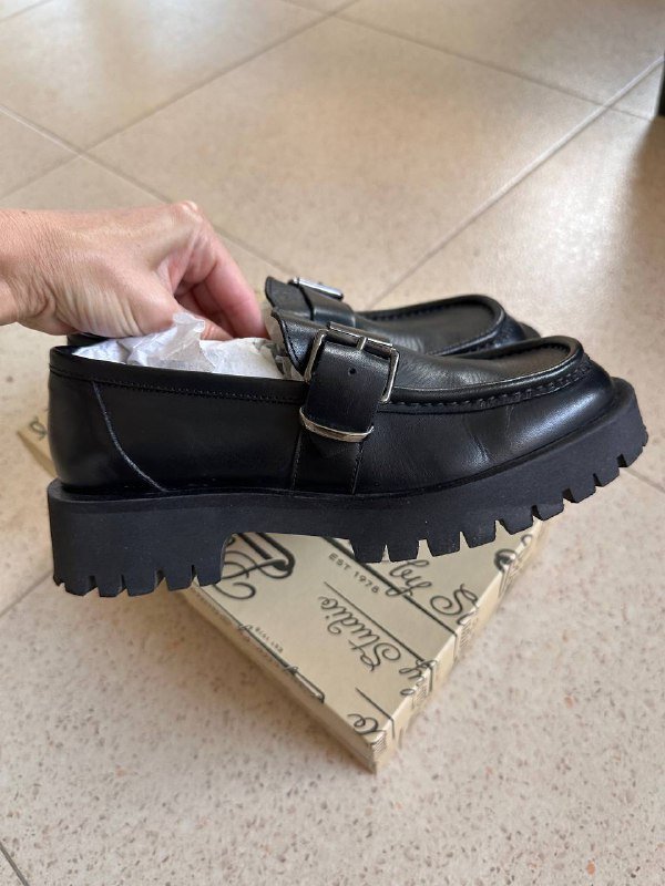 Лоферы Progetto by Studio 35 размер черные кожаные 4