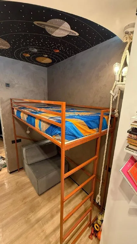 Кровать металлическая, матрас, диван 1