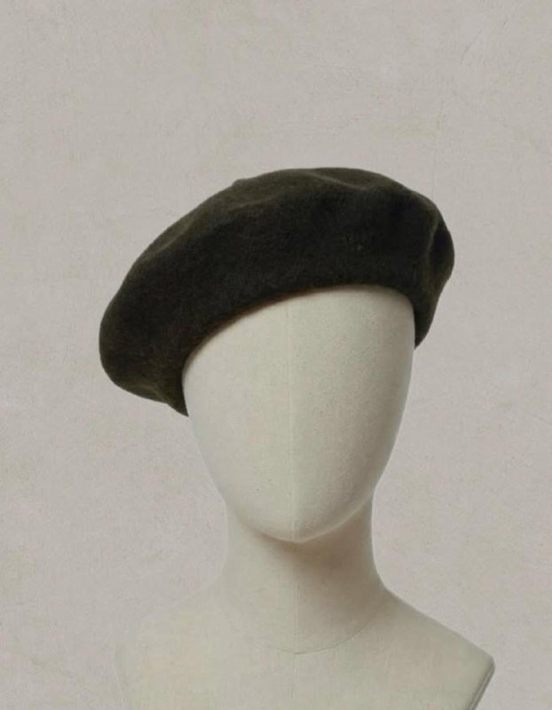 Традиционный французский баскский берет тёмно-оливковый