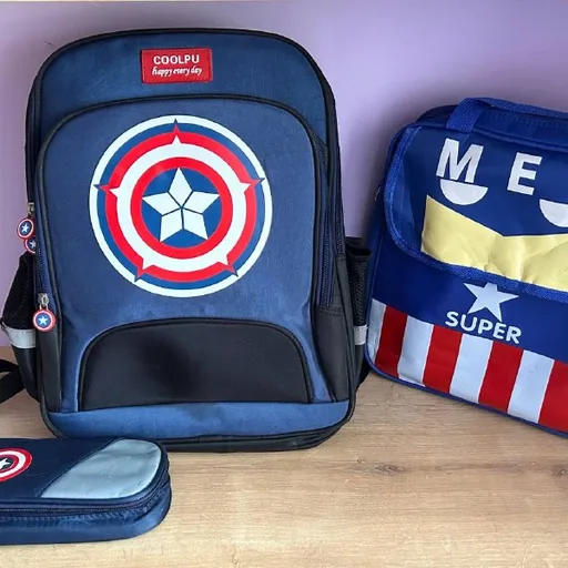 Школьный рюкзак Captain America, пенал, сумочка для ланч-бокса