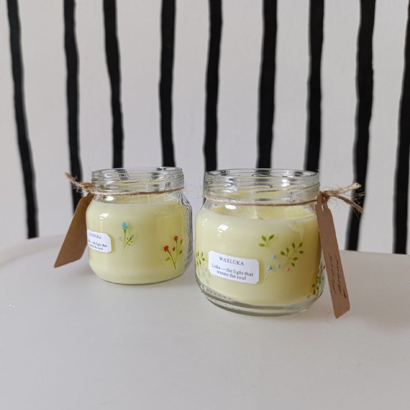 Свечи из натурального соевого воска 2 шт 2