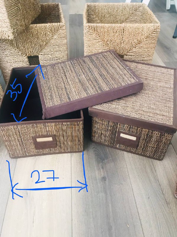 Корзина для белья и коробки для хранения IKEA 4