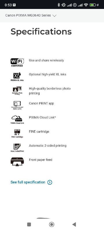 Принтер Canon MG3640S с функцией сканера 3