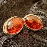 Серебряное кольцо, серьги с янтарём 7