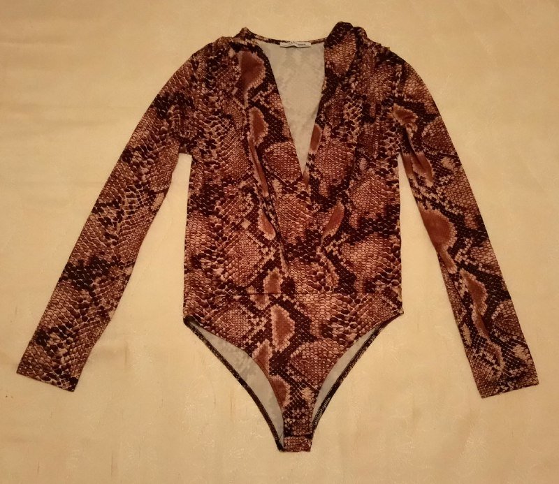 Боди Zara змея змеиной расцветки XS-S