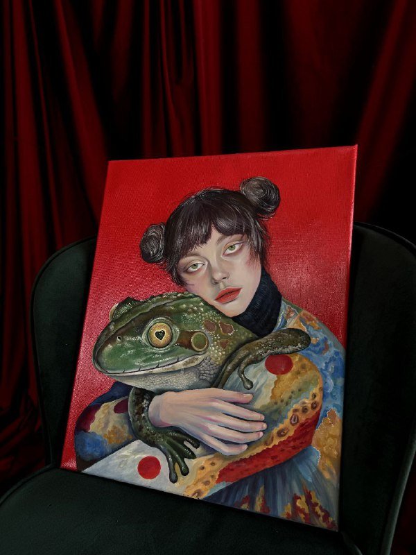 Картины с лягушками 2