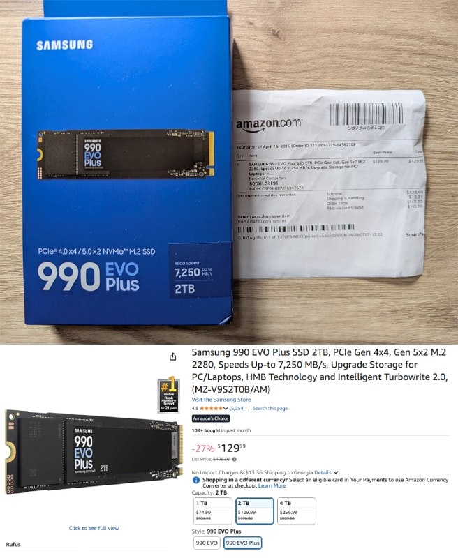 SSD Samsung 990 Evo Plus 2Тб