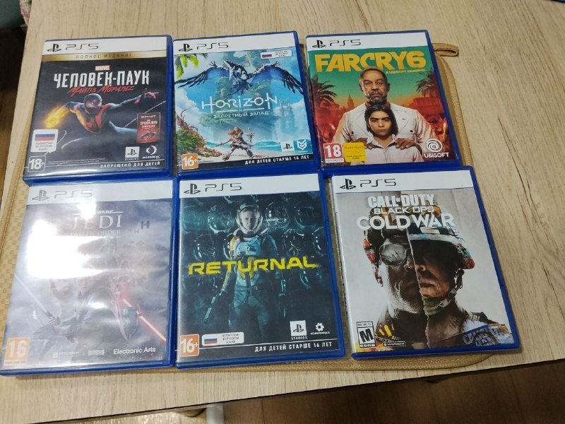 PS5 игры, Spider-Man Miles Morales, Horizon Forbidden West, Far Cry 6, Jedi Fallen Order