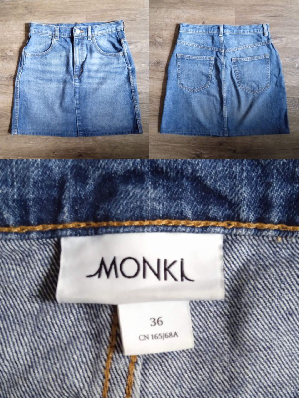 Юбка джинсовая Monki, Джинсовка оверсайз Bershka