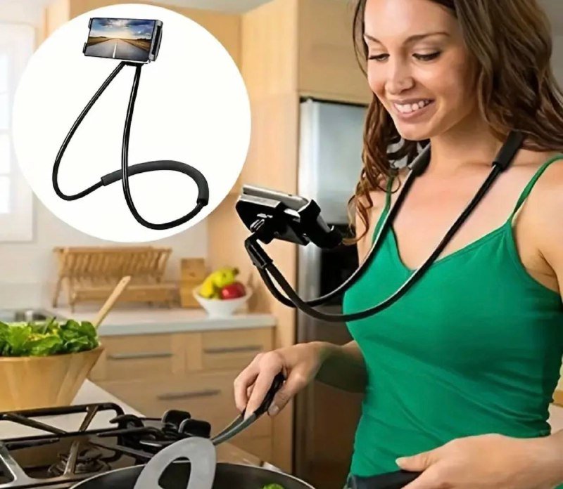 Универсальный держатель для телефона с шейной подставкой