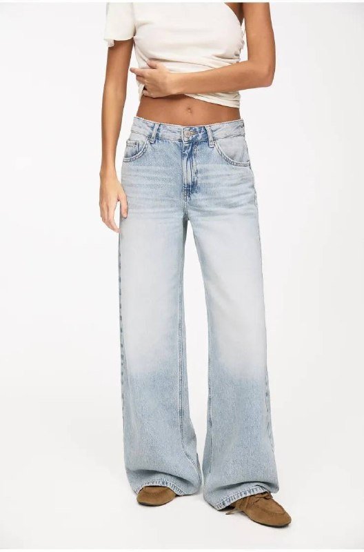 Свитер Mango, Pull&Bear джинсы светлые 6