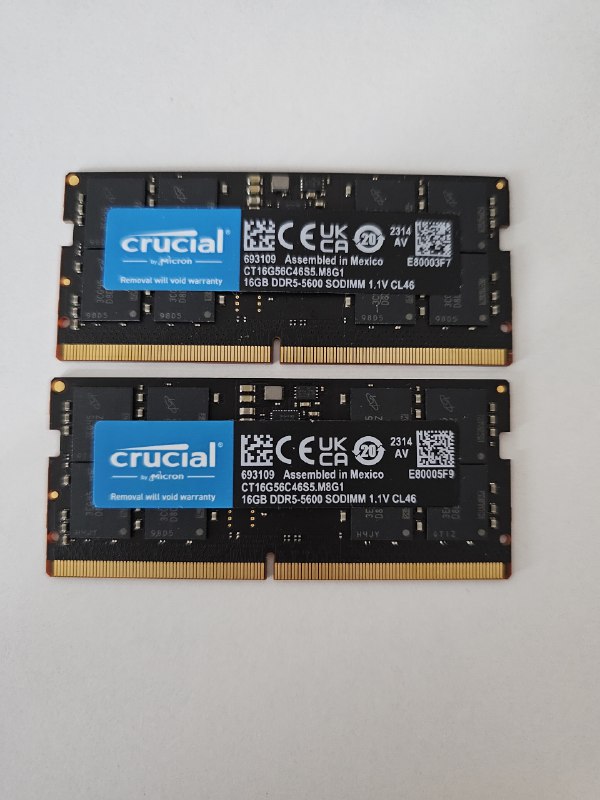 Ноутбук HP 15FD0567NR, оперативная память Crucial 32GB 2