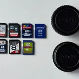 Стабилизатор, насадки Godox, SD-карты, крышки Canon 4
