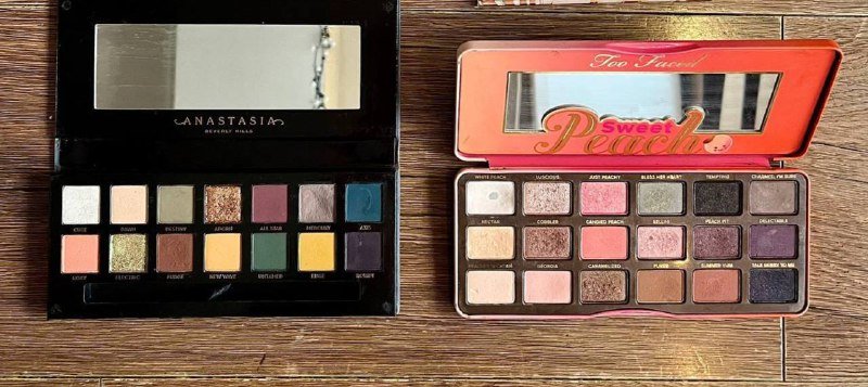 Палетка теней Anastasia Beverly Hills Subculture, Палетка теней Too Faced Sweet Peach 2