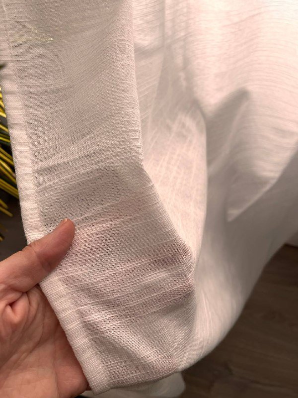 Готовые тюль и шторы белый и светло-серый 2