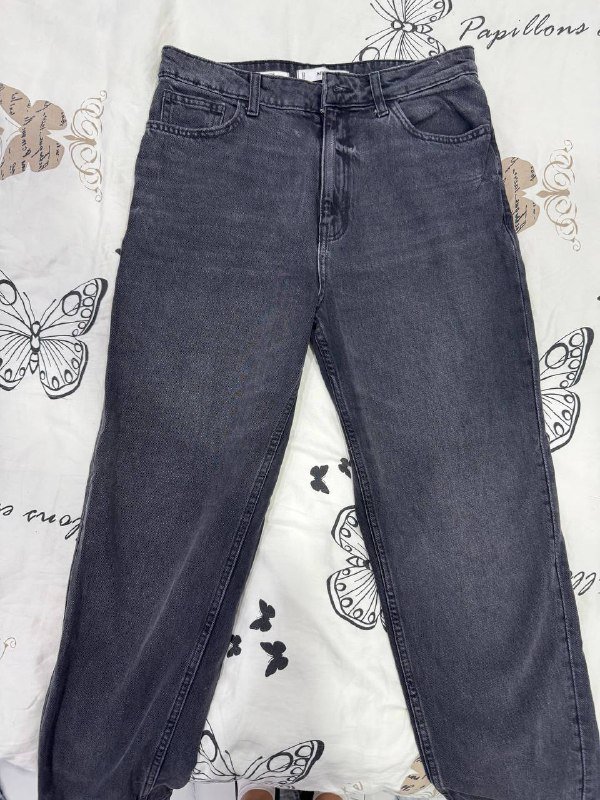 Джинсы мом Манго размер 38 без пуговицы