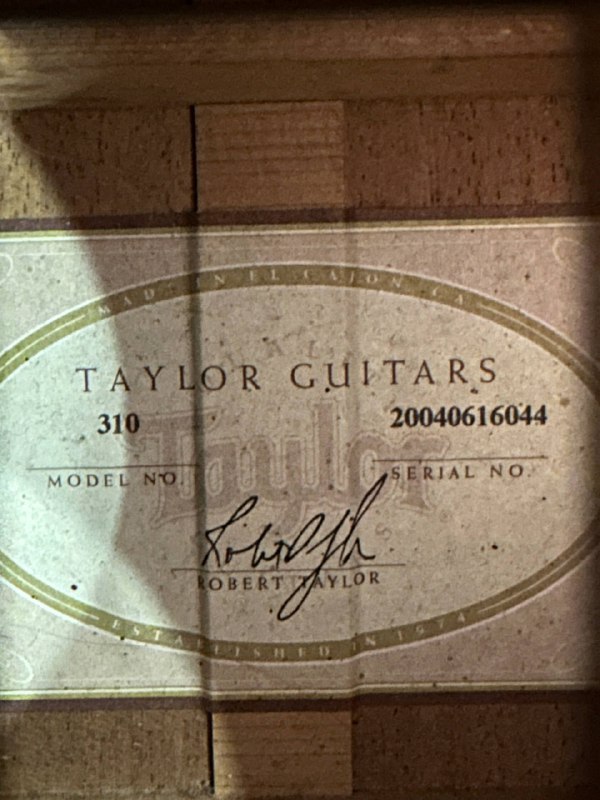 Гитара Taylor 310 2004 года 8