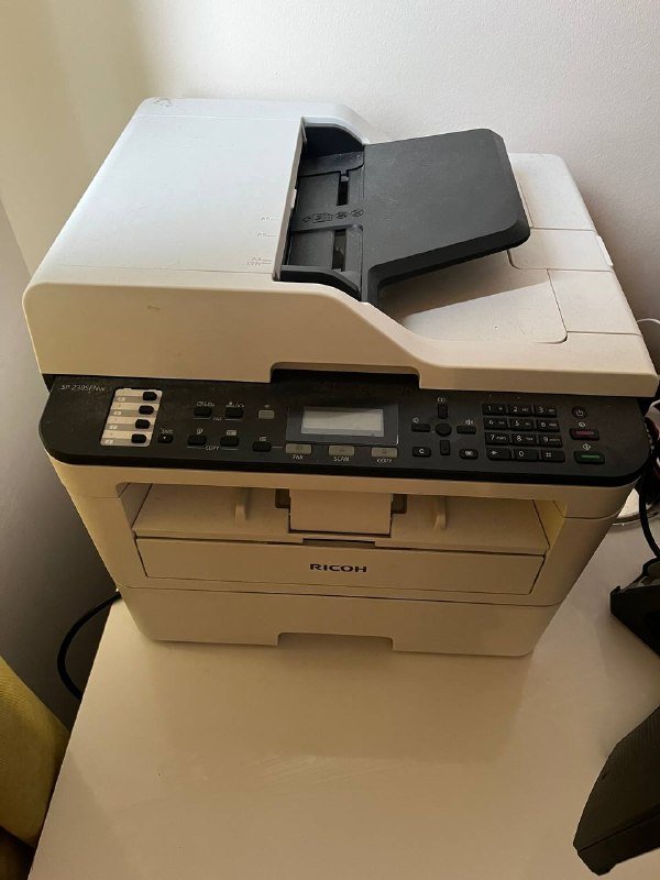 Монитор BenQ, МФУ Ricoh SP 230SFNw, Колонки Microlab, Письменный стол 3