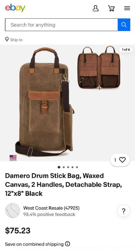 Чехол для барабанных палочек Damero Stick Bag