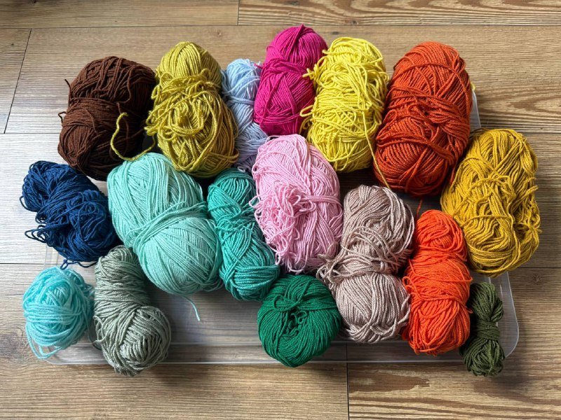 Пряжа Alize cotton и акриловые мотки