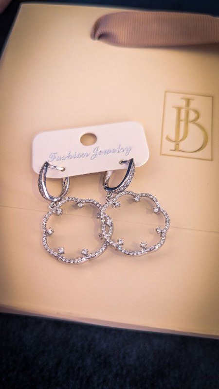 Серебряные серьги с фианитами 925 пробы 3